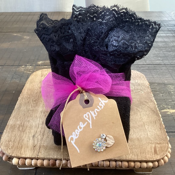 🌸Knit Lace  Arm Warmers Lace Trim - Picture 3 of 4